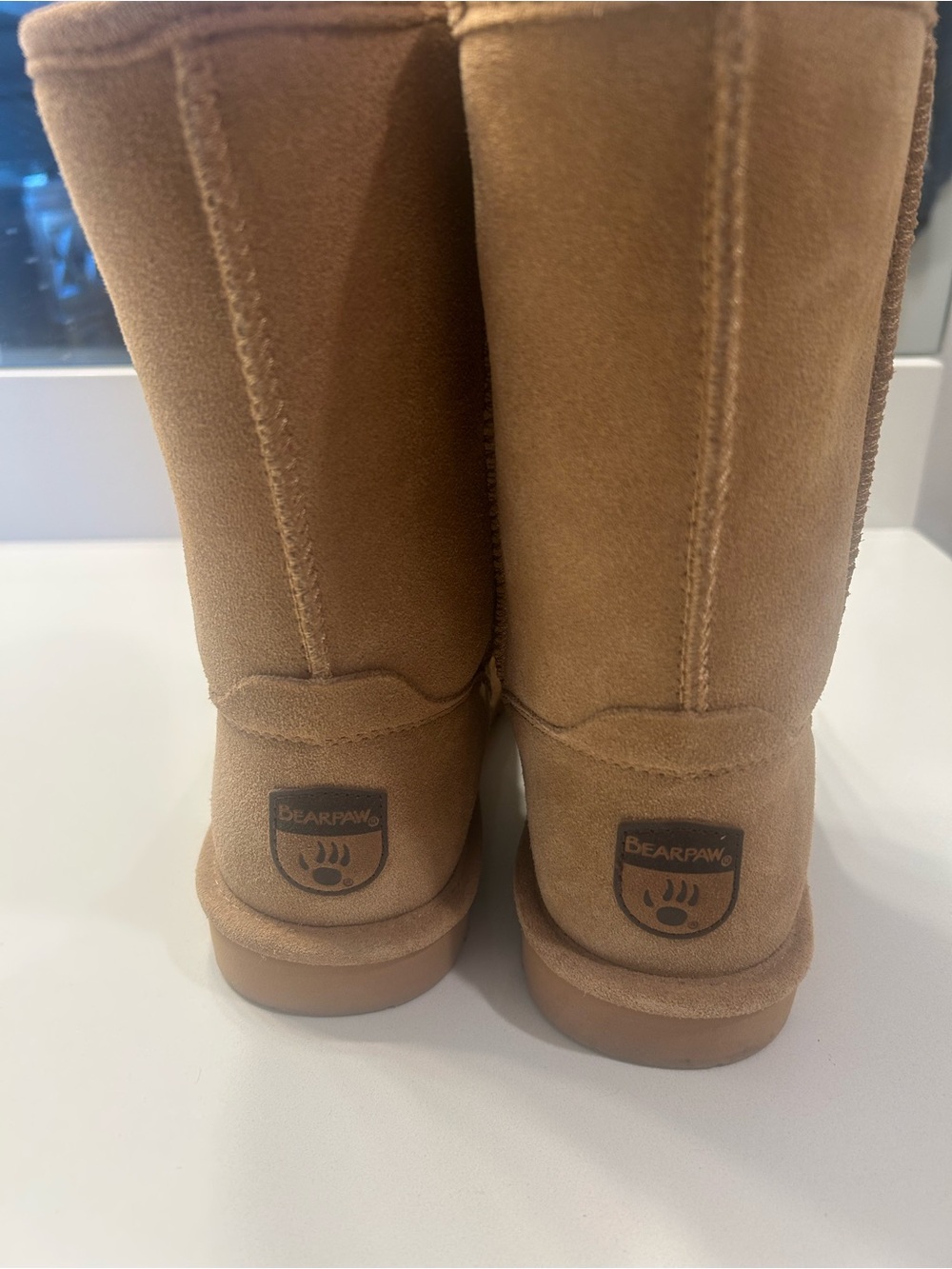 BearPaw Women's Tall Suede Boots in Chestnut